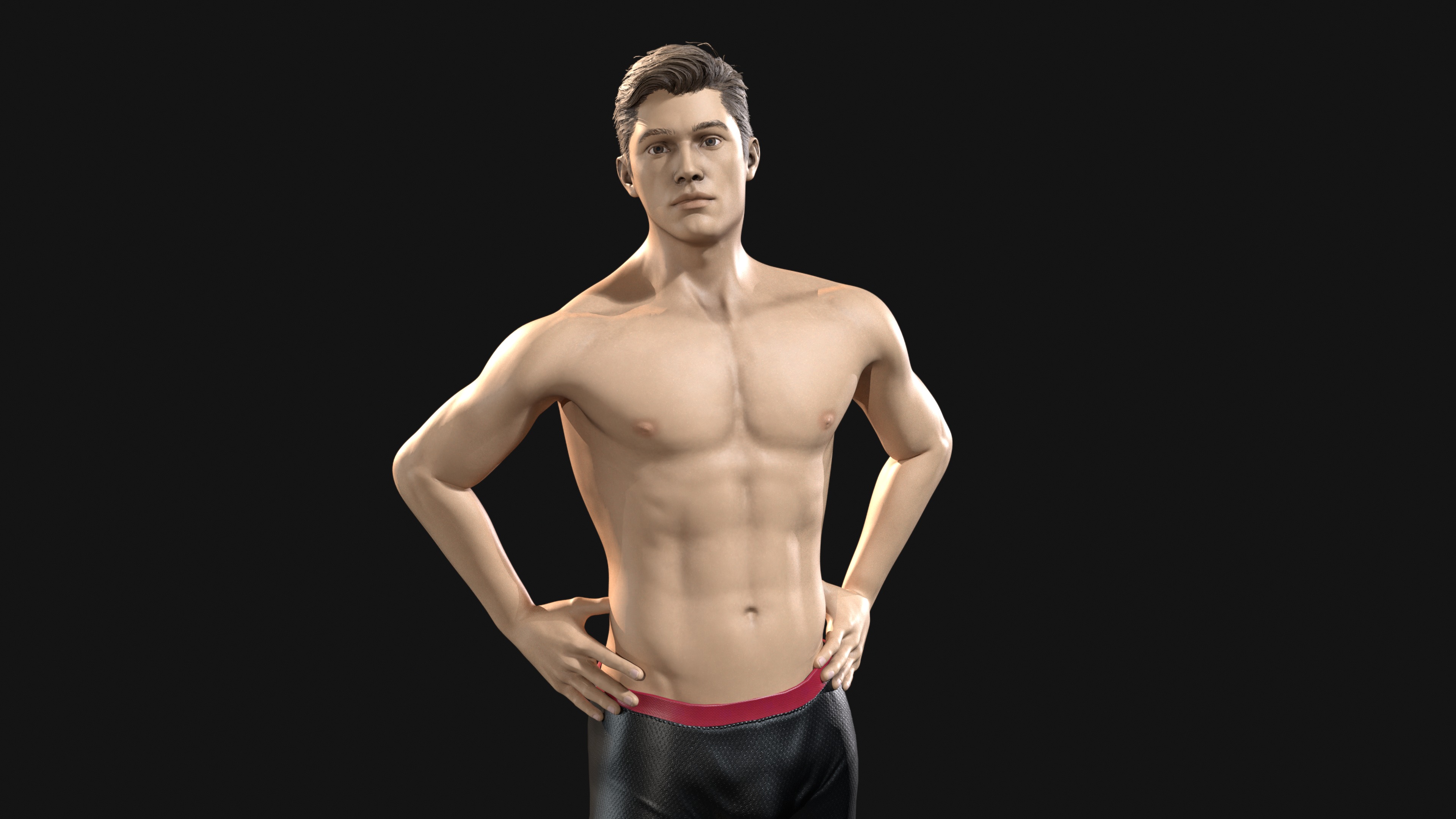 Realistic Rigged Male Character - Game Ready Low-poly 3D model_22