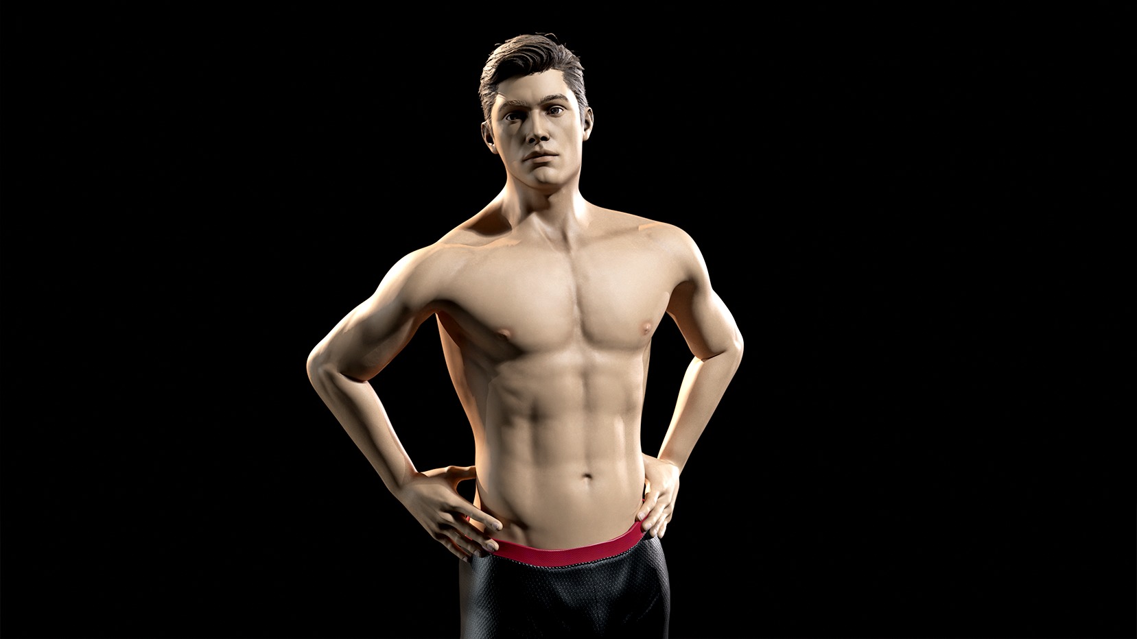 Realistic Rigged Male Character - Game Ready Low-poly 3D model_2