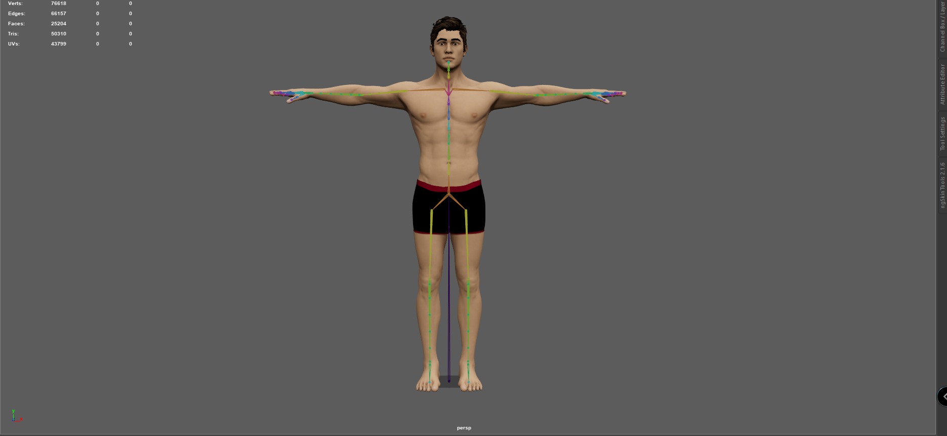Realistic Rigged Male Character - Game Ready Low-poly 3D model_11