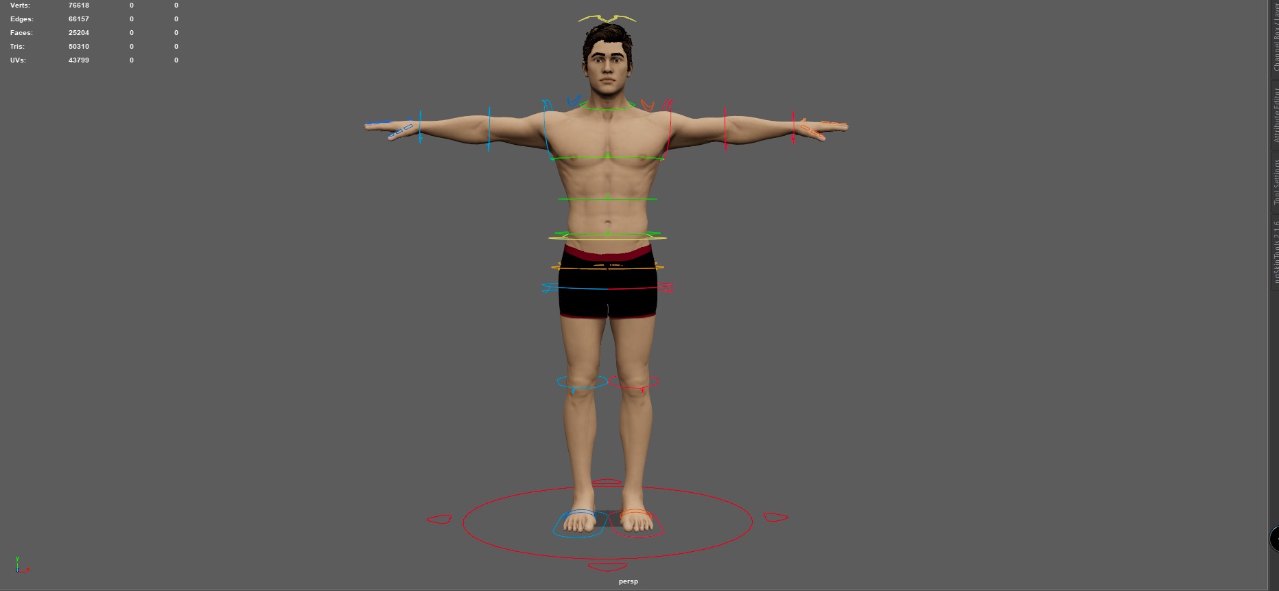 Realistic Rigged Male Character - Game Ready Low-poly 3D model_3