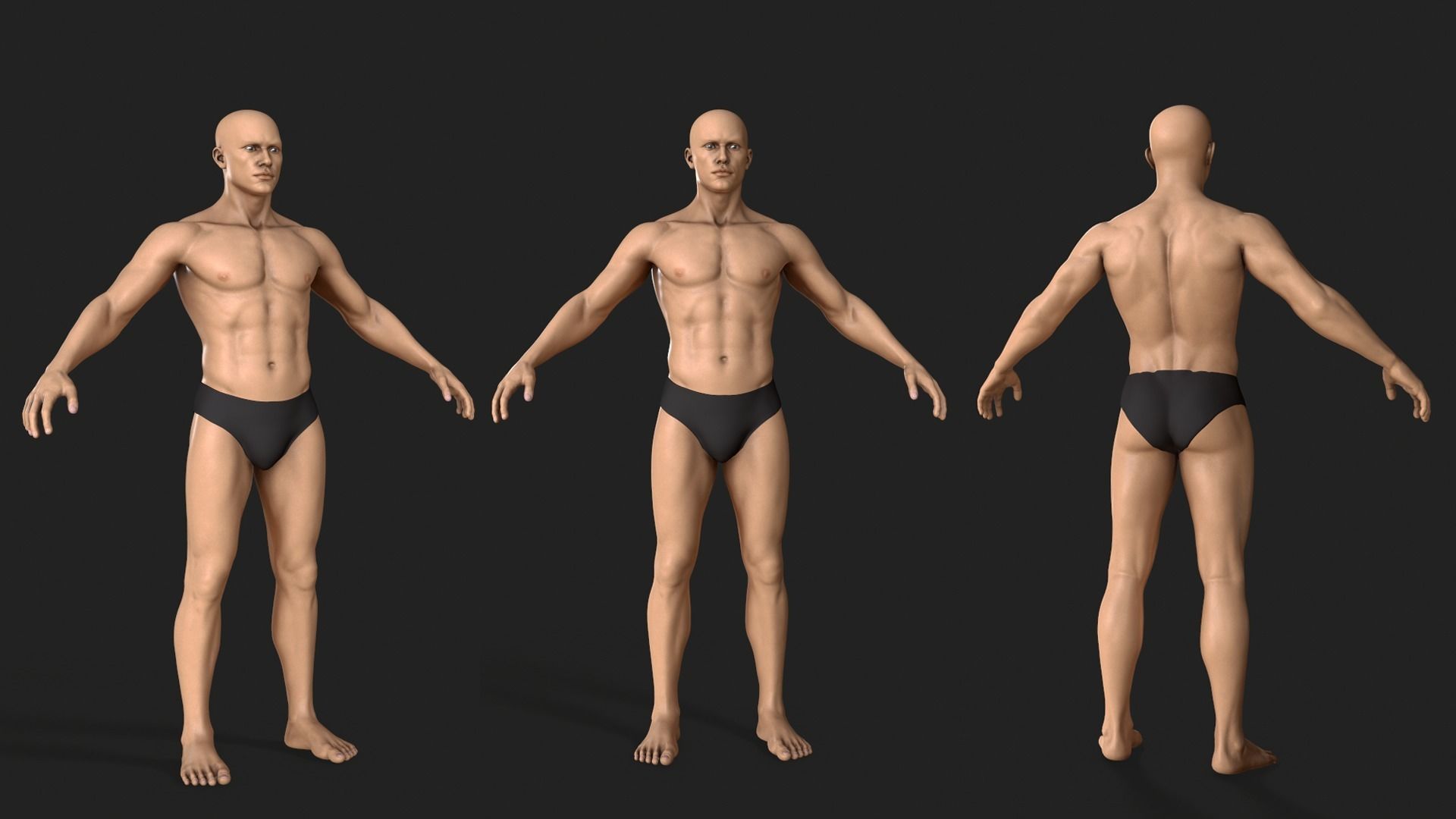 Realistic Rigged Male Character - Game Ready Low-poly 3D model_15