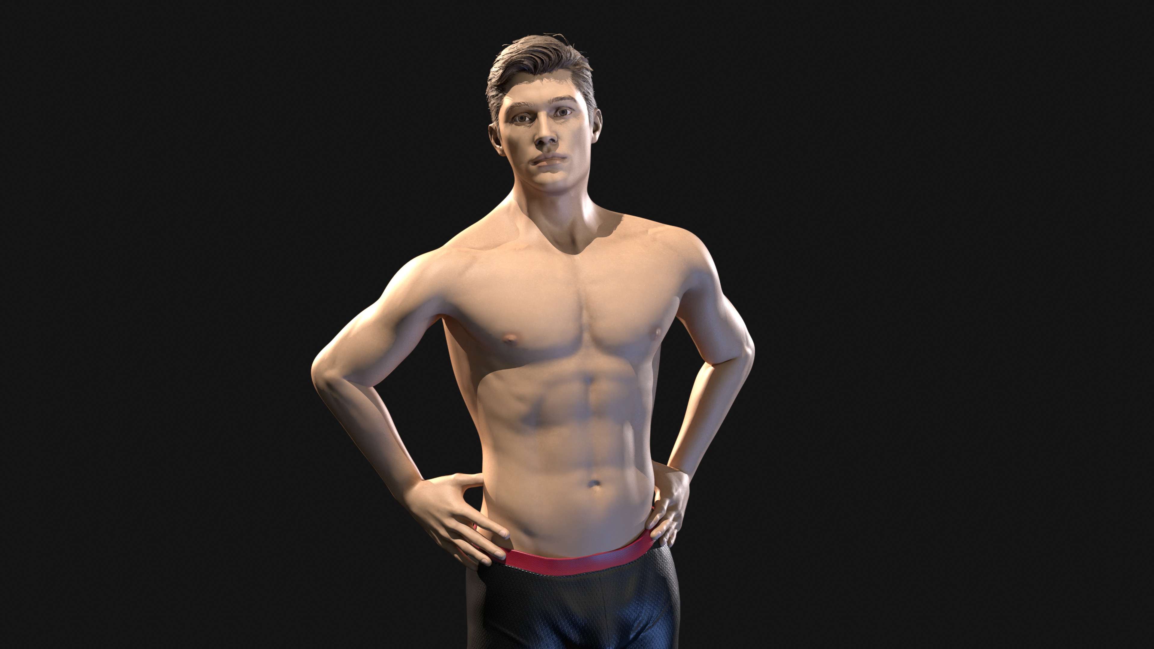Realistic Rigged Male Character - Game Ready Low-poly 3D model_21
