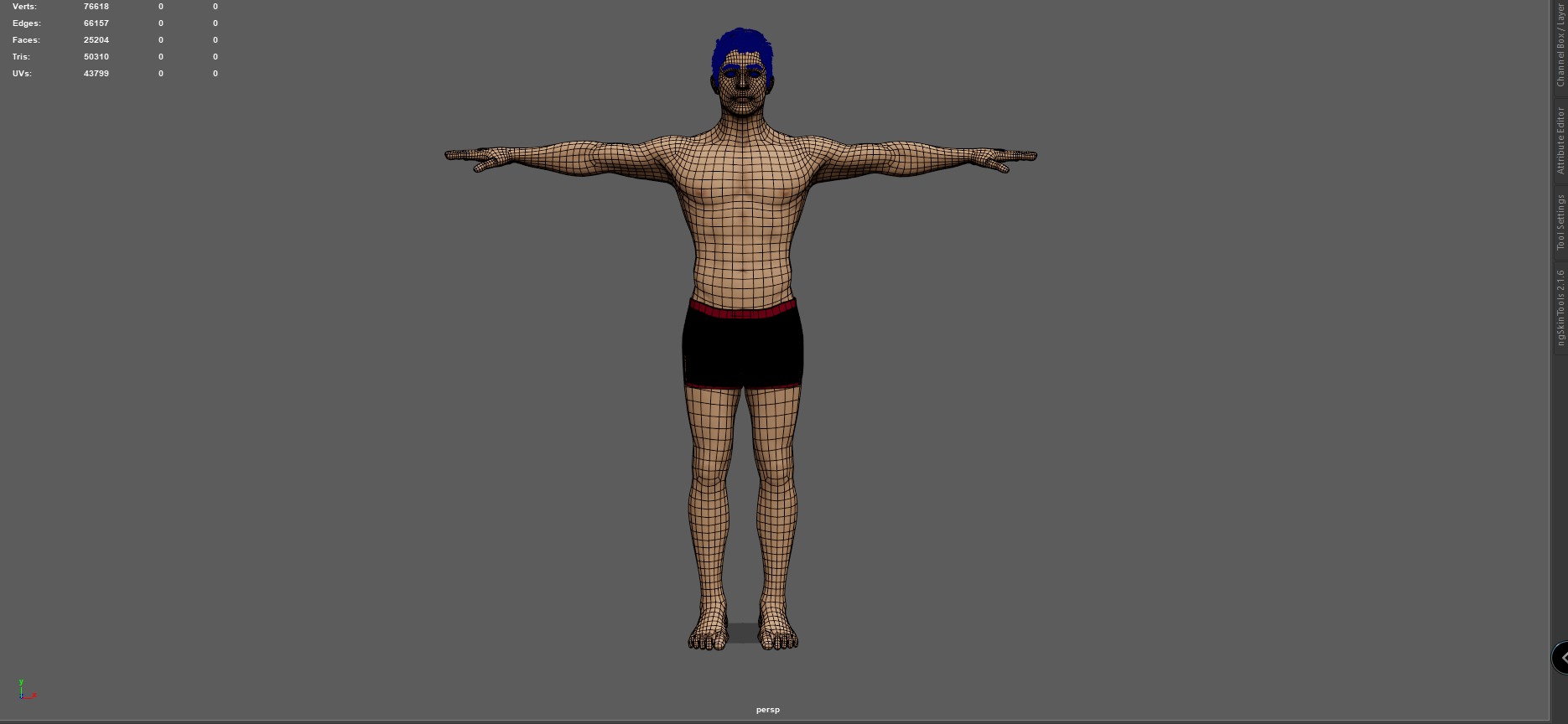 Realistic Rigged Male Character - Game Ready Low-poly 3D model_10