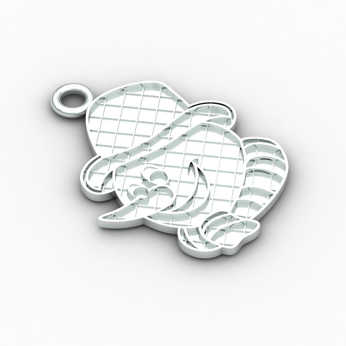 Snowman enamel kids pendant 3D print model_8