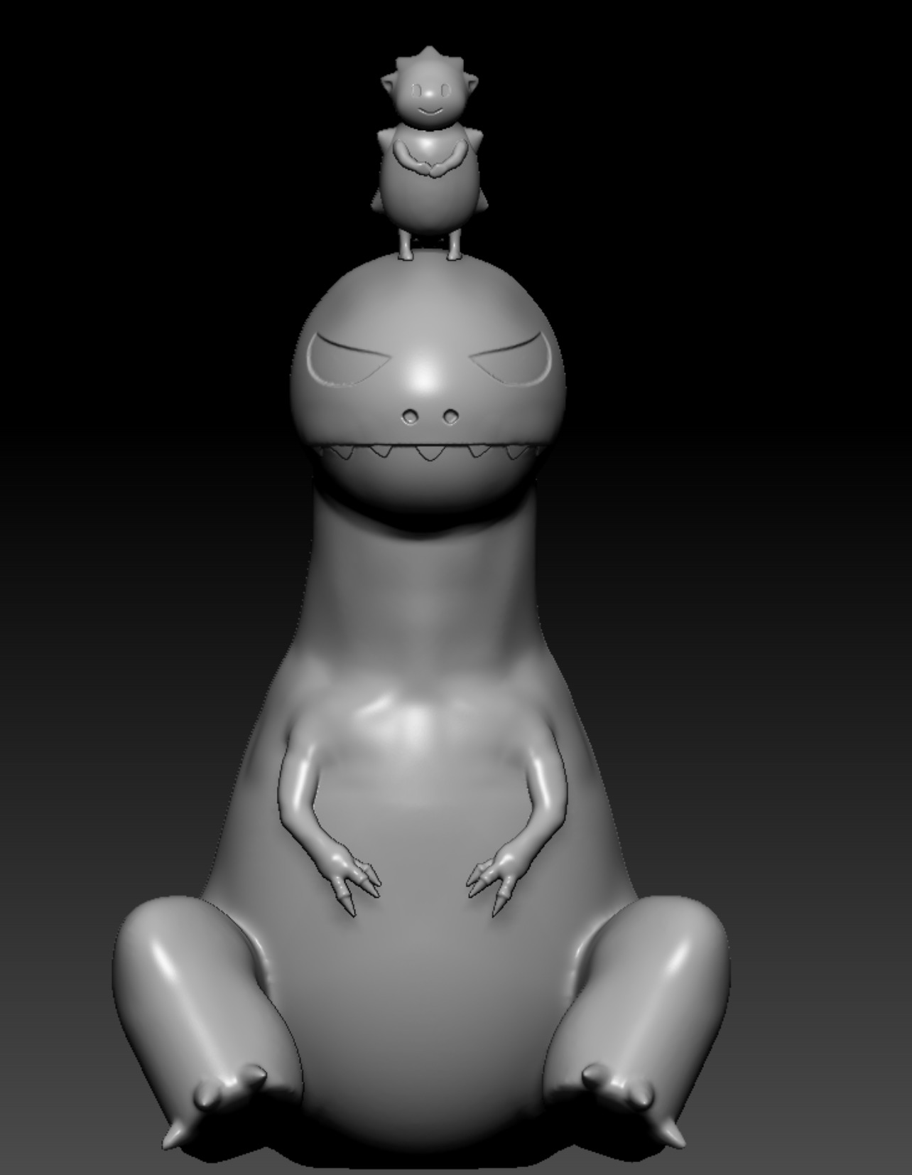 You Are Umasou Heart and Yummie dinosaur 3D print model_1