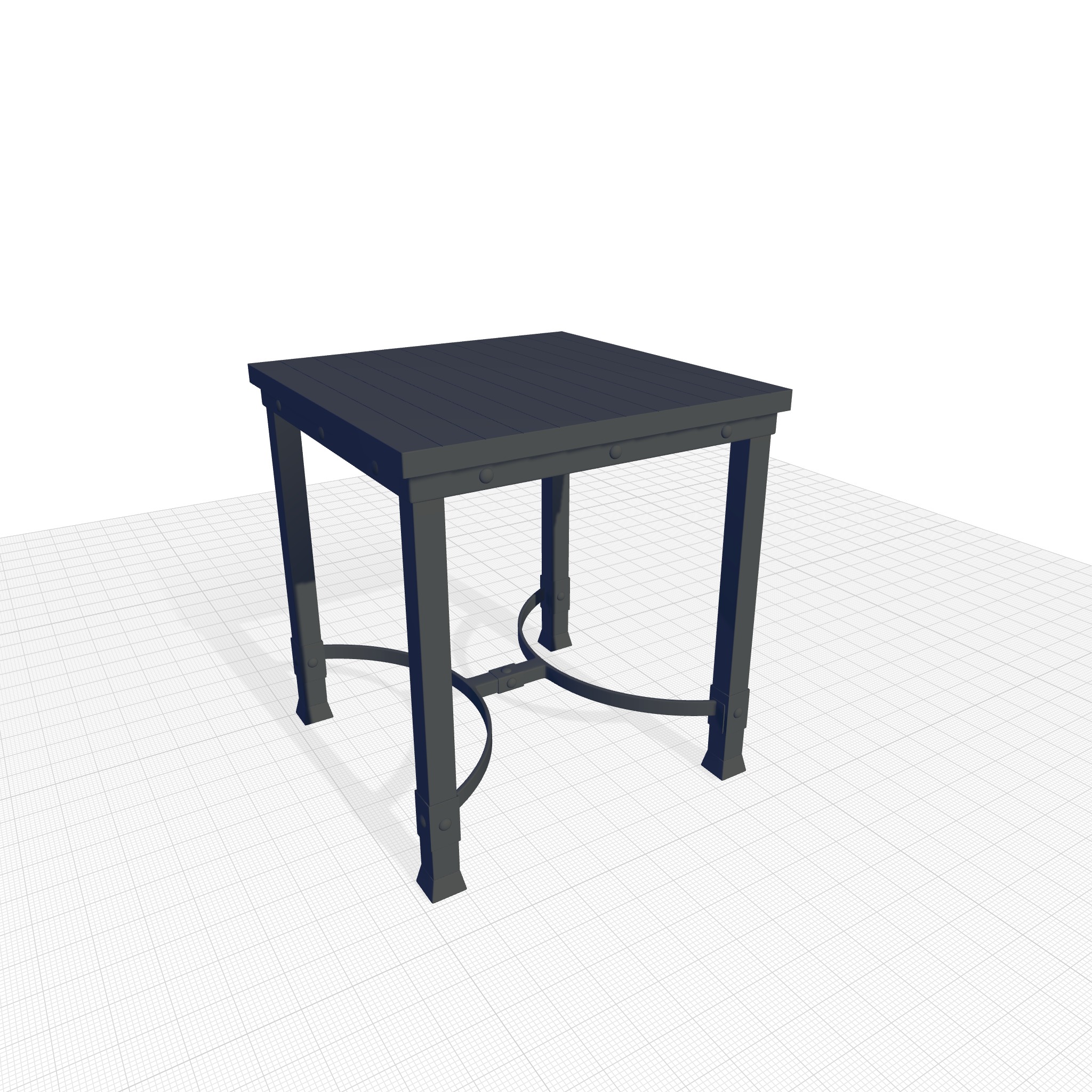 Carrillo Medieval End Side Nighstand Table 3D model_3