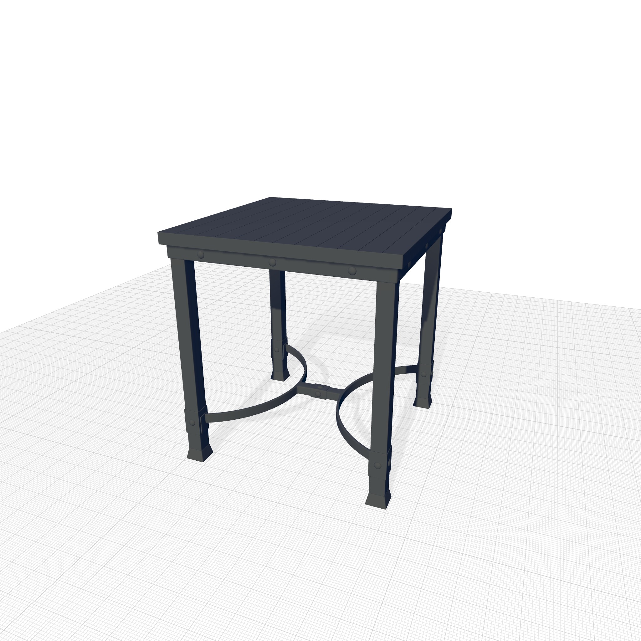 Carrillo Medieval End Side Nighstand Table 3D model_4