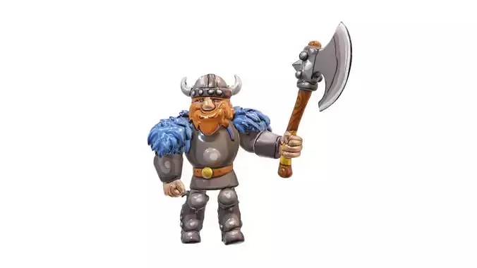 Realistic Looking Viking Warrior Bjoern High Poly