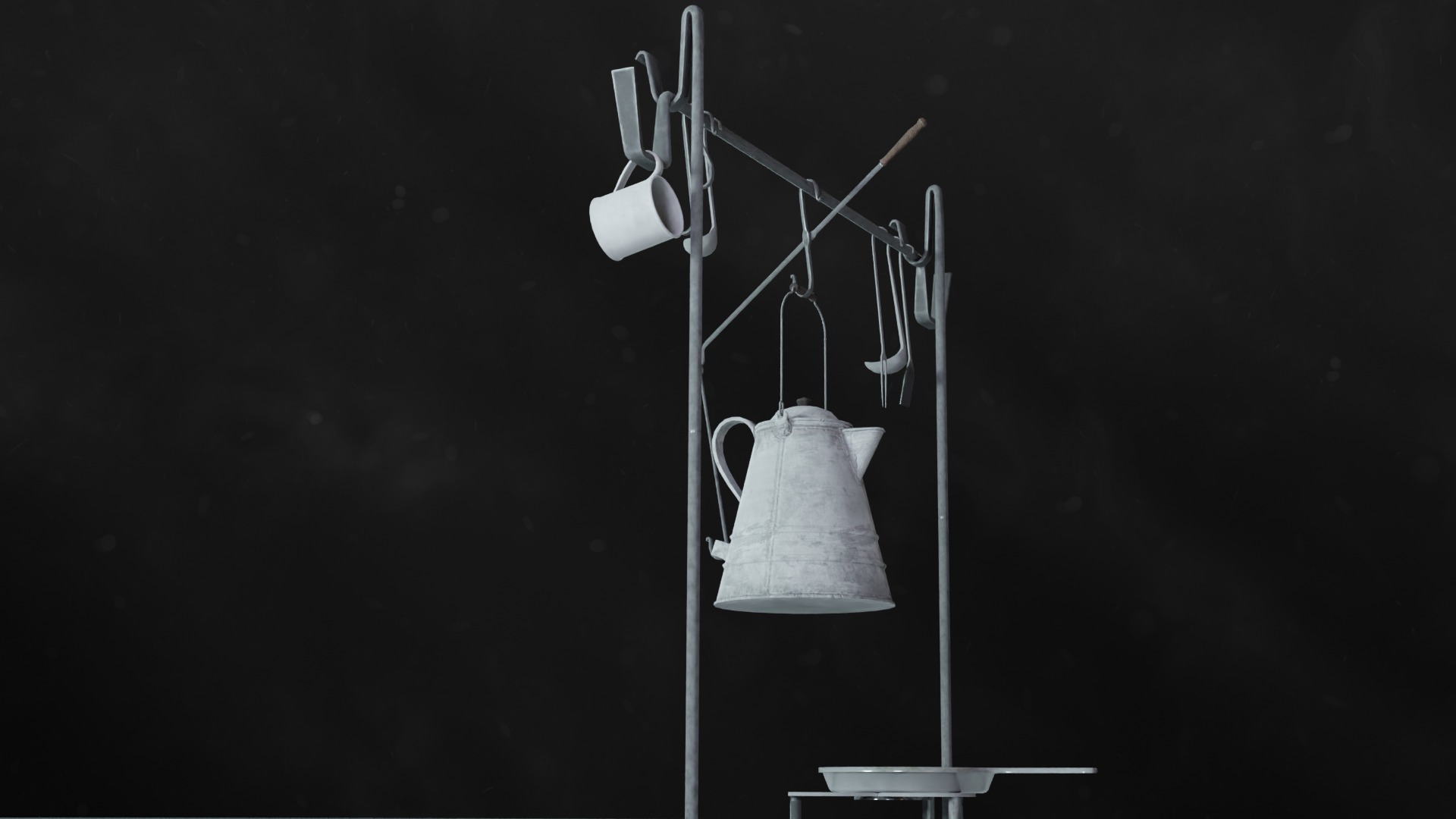 Campfire Cooking Set 3D Model Low-poly 3D model_4