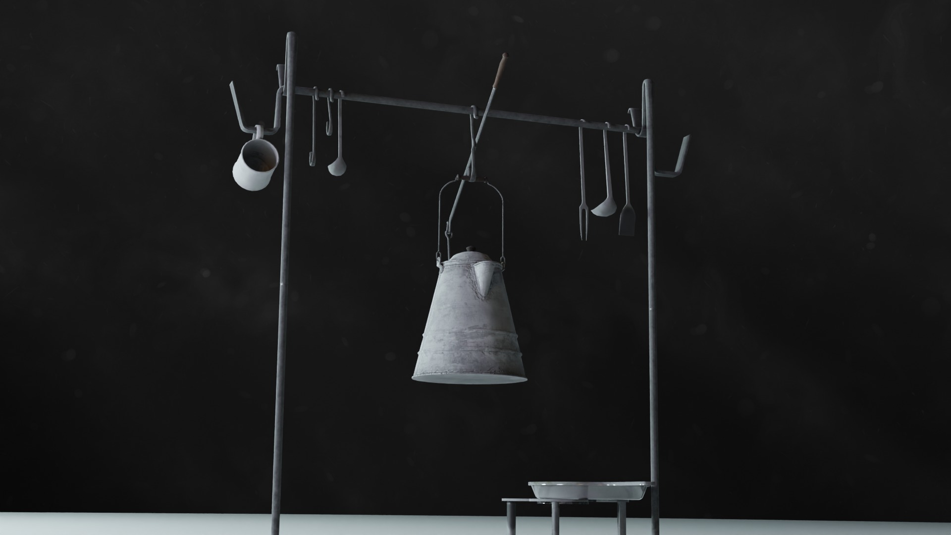 Campfire Cooking Set 3D Model Low-poly 3D model_3