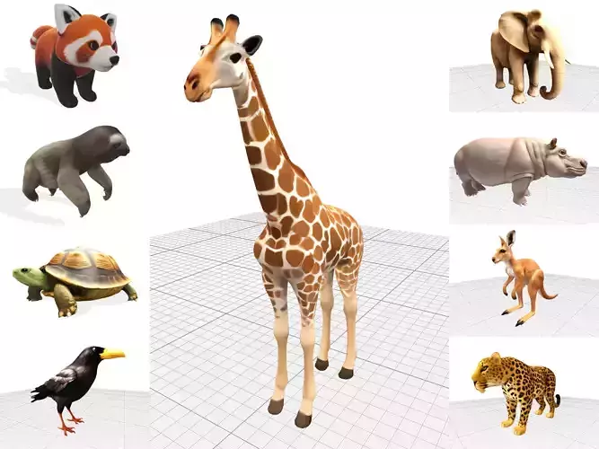 Wild Animals Bundle v1 3D Model Collection