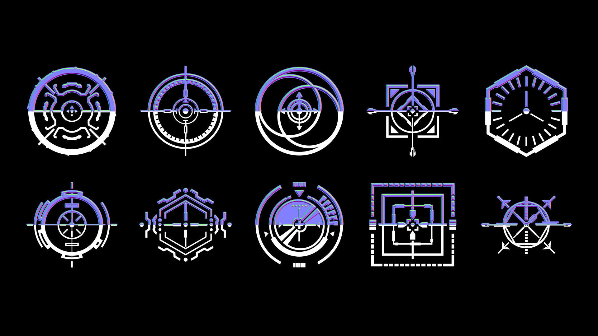 50 Sci-Fi Hologram Normal Map and Alpha Vol 2 3D model_1