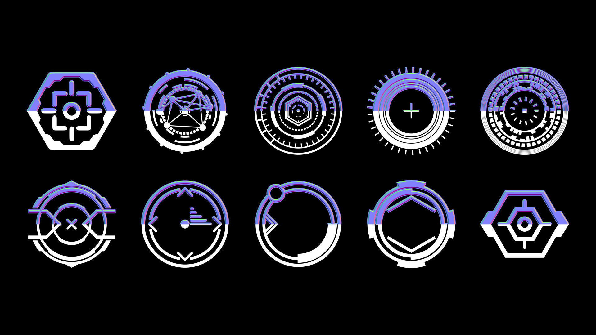 50 Sci-Fi Hologram Normal Map and Alpha Vol 2 3D model_5