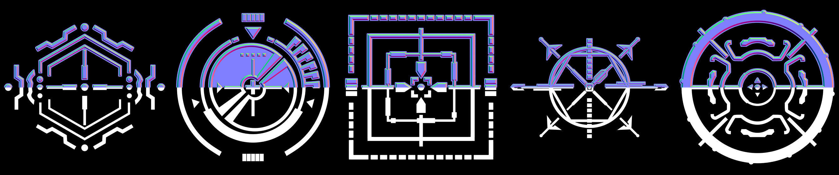 50 Sci-Fi Hologram Normal Map and Alpha Vol 2 3D model_7