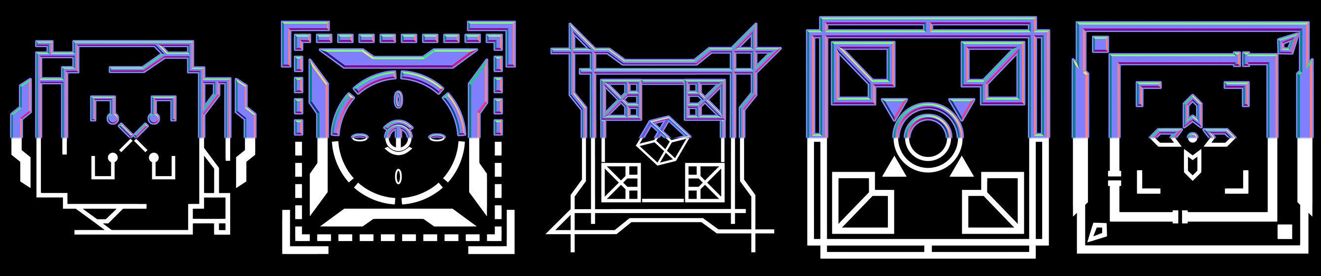 50 Sci-Fi Hologram Normal Map and Alpha Vol 2 3D model_8