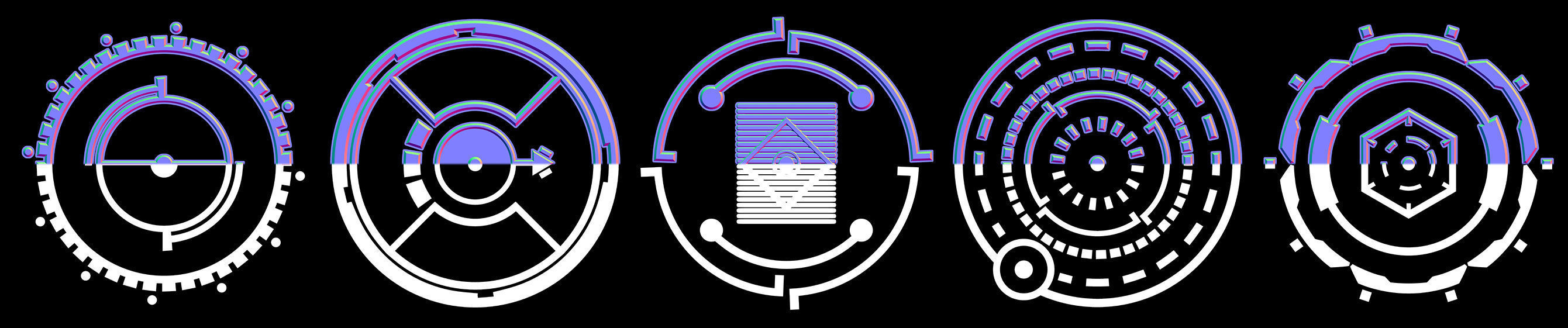 50 Sci-Fi Hologram Normal Map and Alpha Vol 2 3D model_12