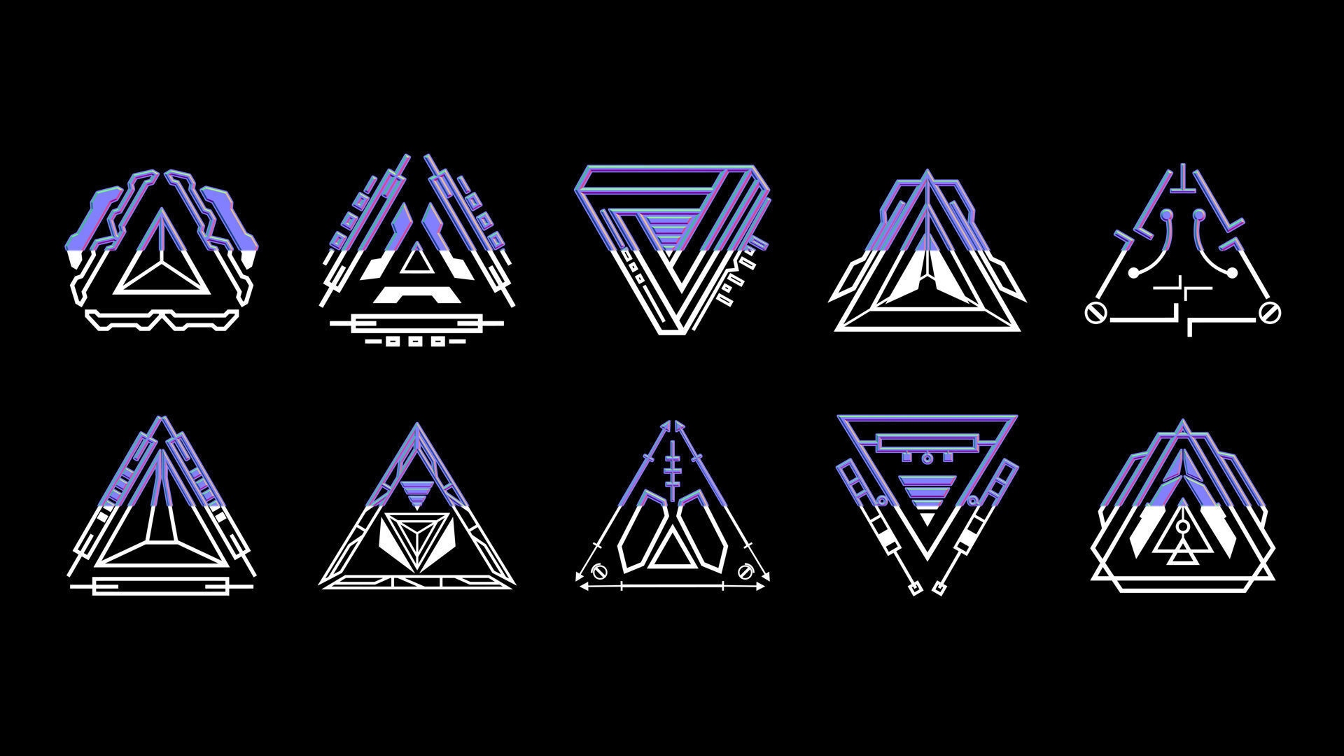 50 Sci-Fi Hologram Normal Map and Alpha Vol 2 3D model_3