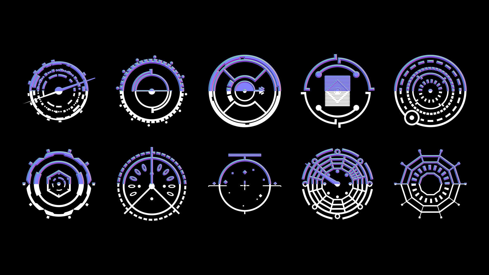 50 Sci-Fi Hologram Normal Map and Alpha Vol 2 3D model_4