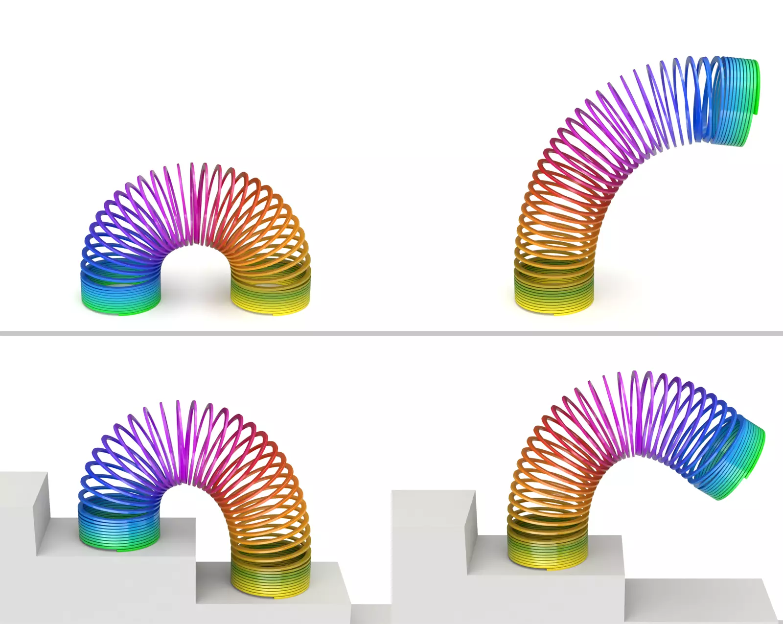 Animated Slinky Toy 3D model