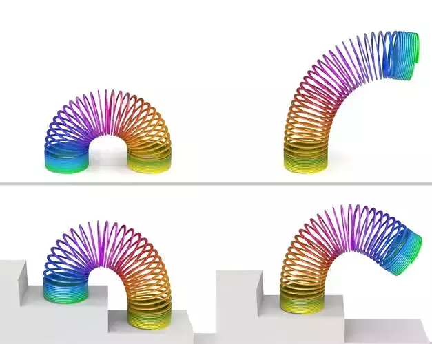 Animated Slinky Toy  3D model