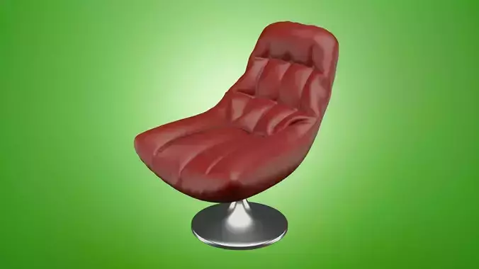 Leather Armchair and Metalic Twisted Base Style