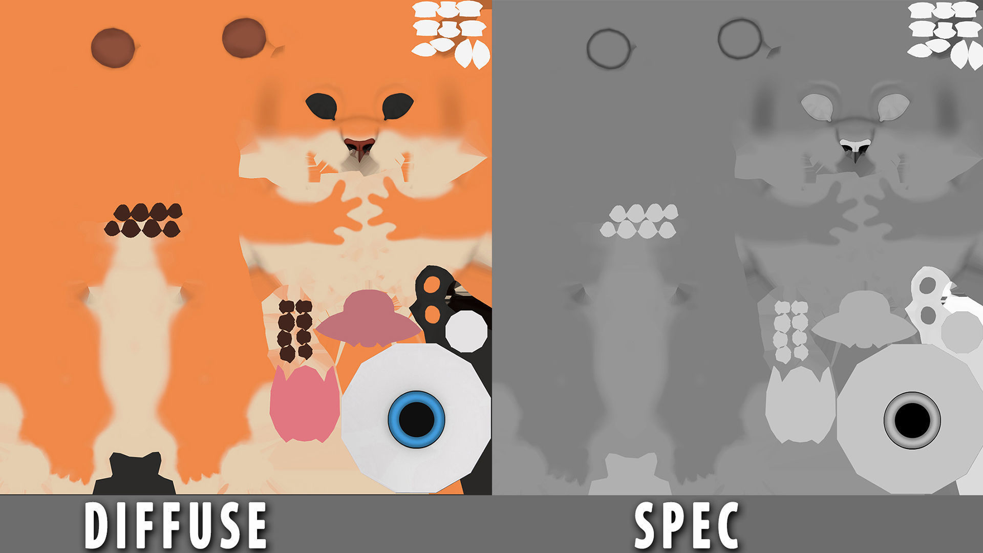 Lion Cartoon Low-poly 3D model_8