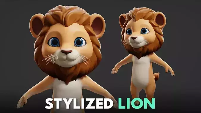 Lion - Stylized Cartoon