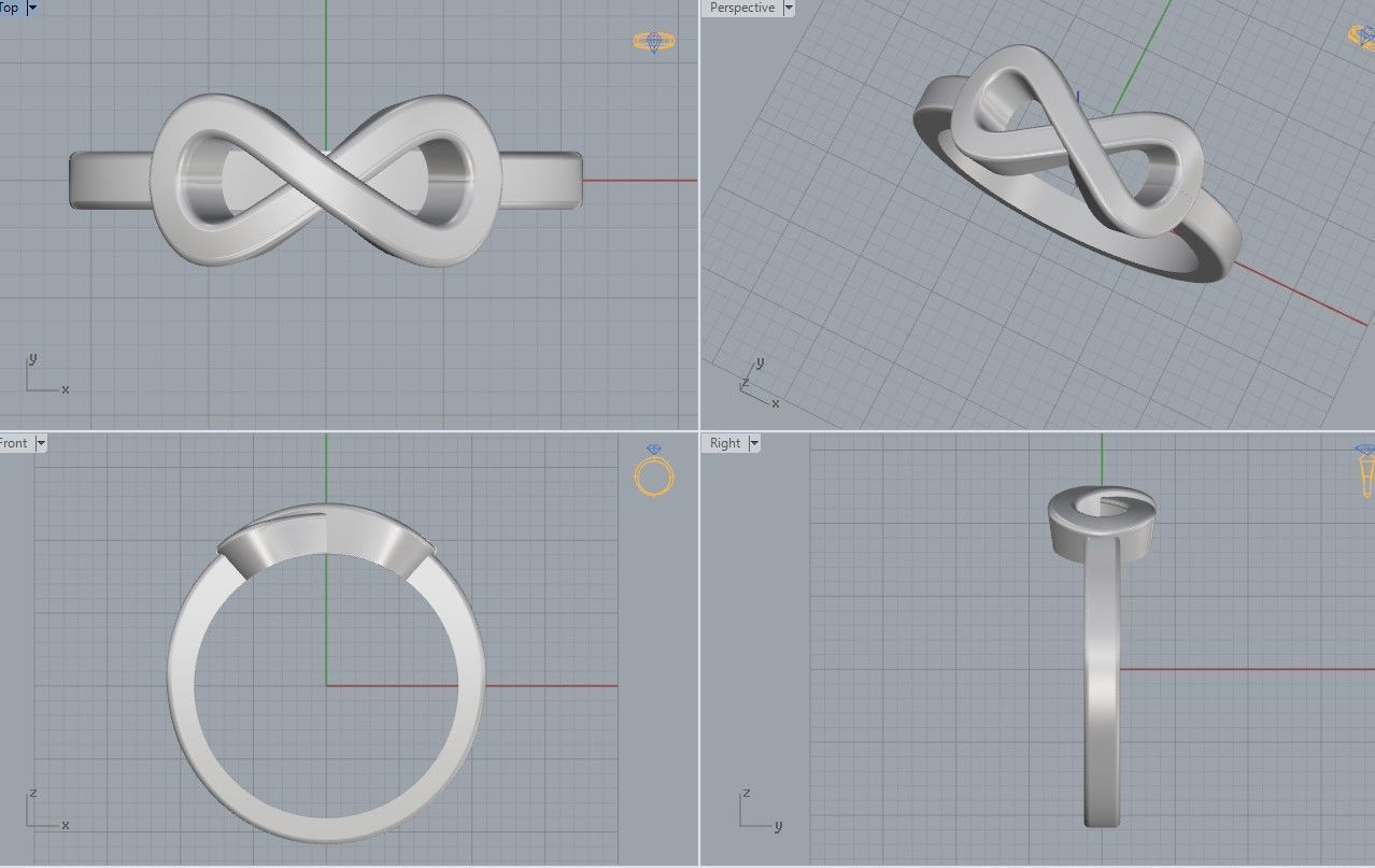 Infinity Ring 3D print model_6