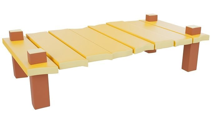 Cartoon Bridge Low-poly 3D model