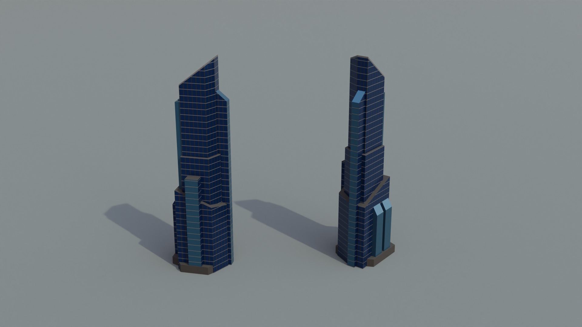 Low poly Buildings Pack 2 Low-poly 3D model_7