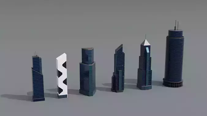 Low poly Buildings Pack 2