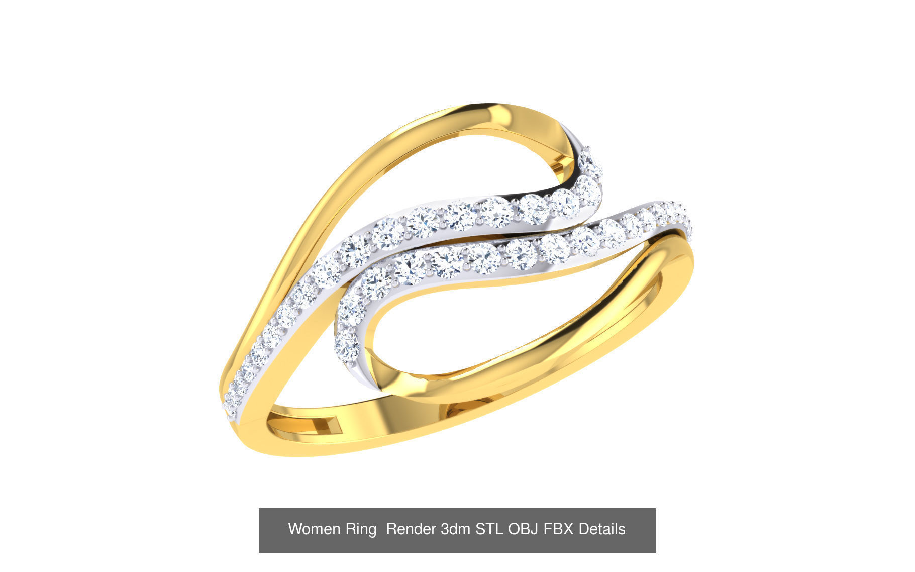 101 Women Ring Render 3dm STL OBJ FBX MGX Details Collection _89