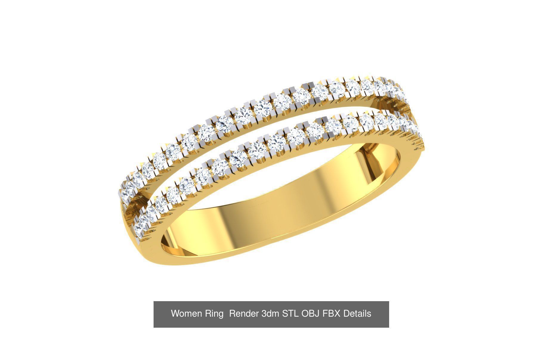 101 Women Ring Render 3dm STL OBJ FBX MGX Details Collection _78