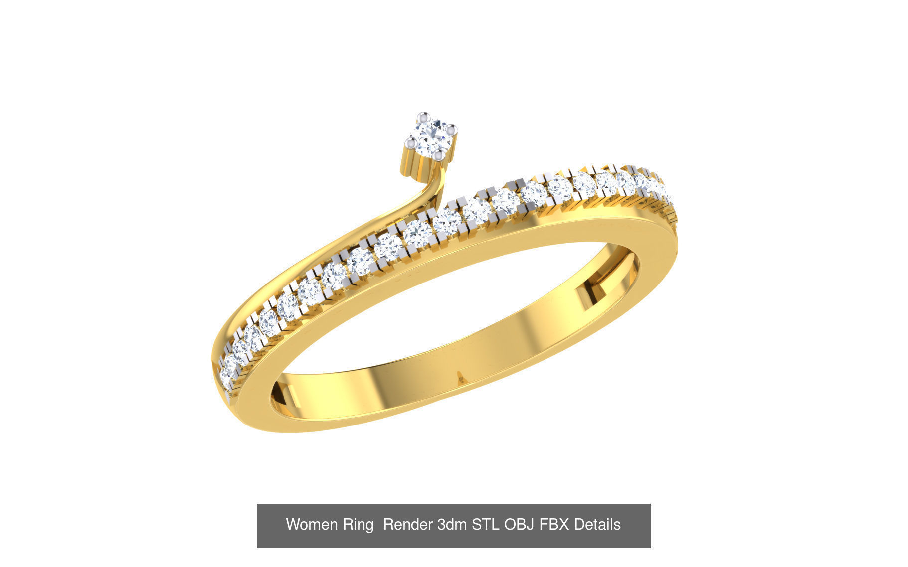 101 Women Ring Render 3dm STL OBJ FBX MGX Details Collection _77