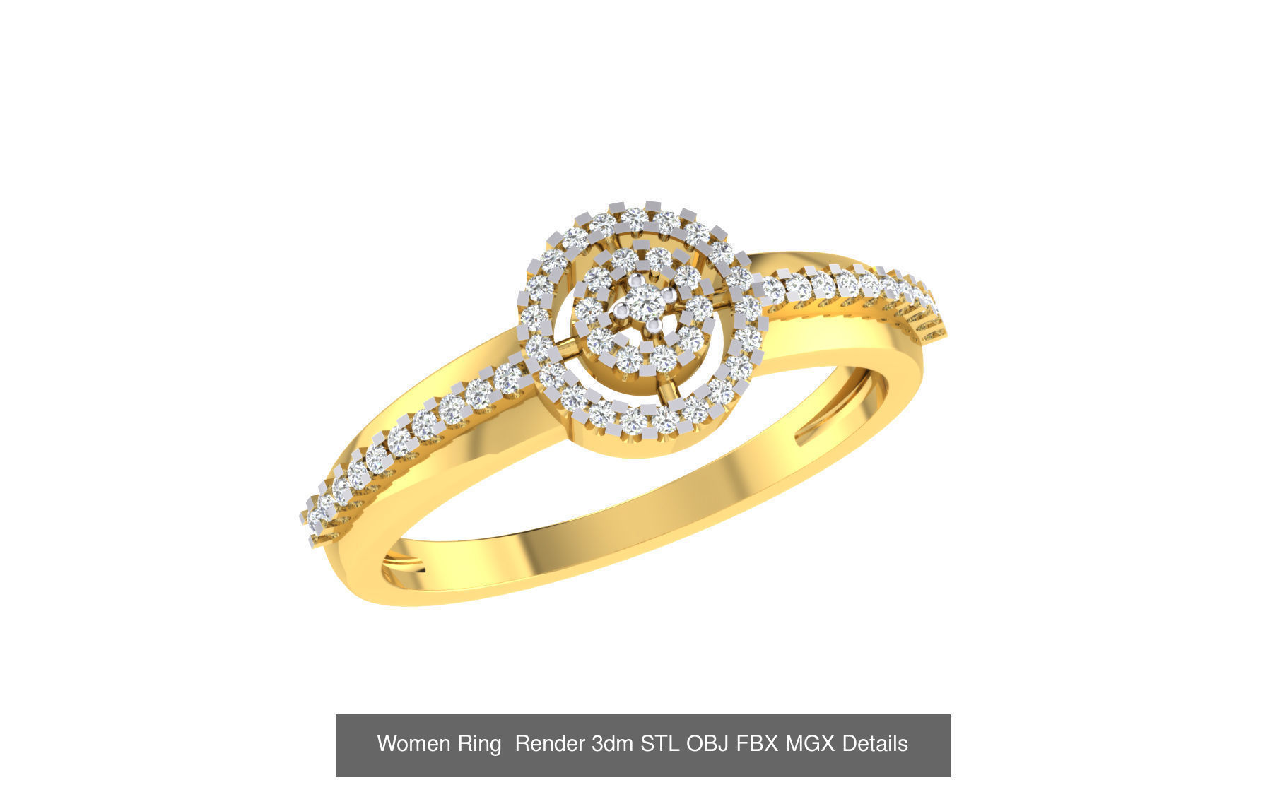 101 Women Ring Render 3dm STL OBJ FBX MGX Details Collection _31