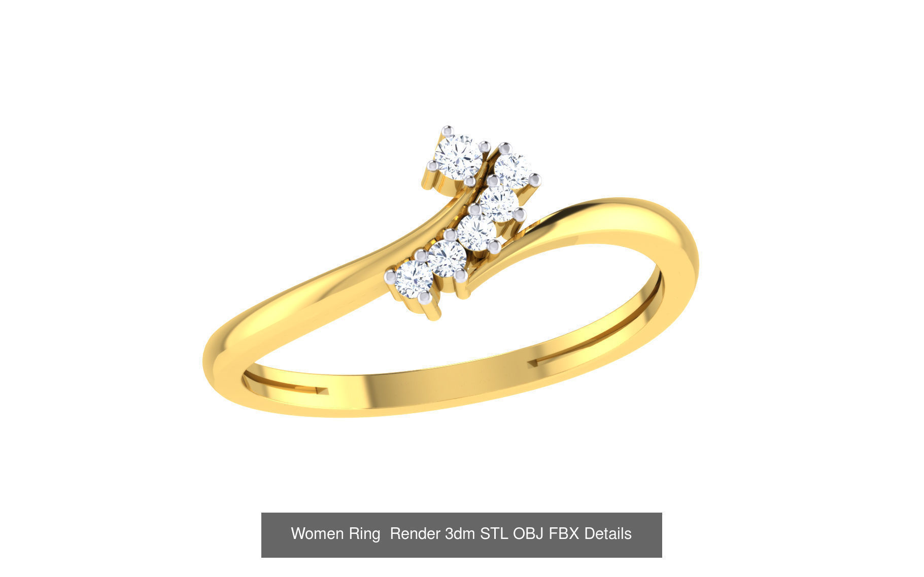 101 Women Ring Render 3dm STL OBJ FBX MGX Details Collection _82