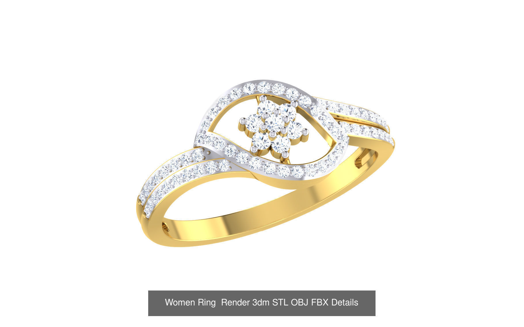 101 Women Ring Render 3dm STL OBJ FBX MGX Details Collection _122