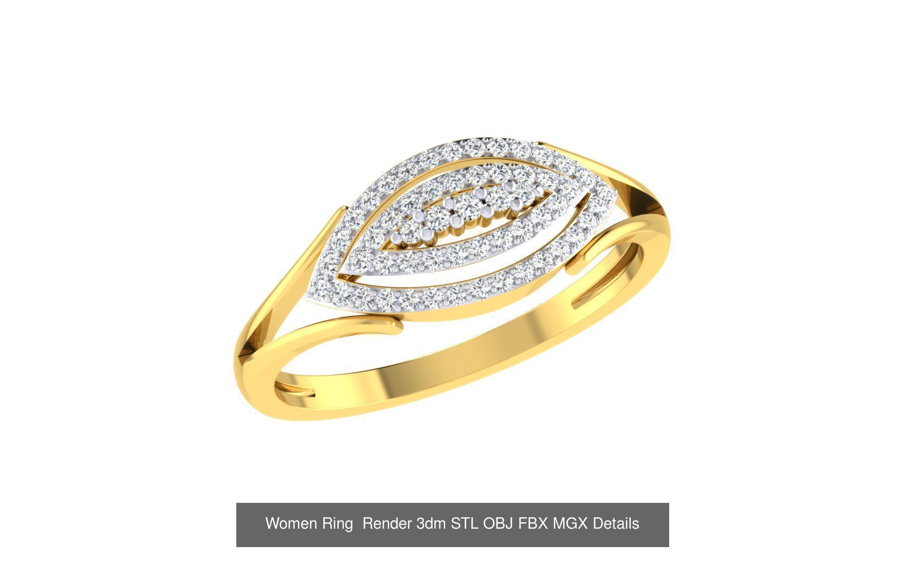 101 Women Ring Render 3dm STL OBJ FBX MGX Details Collection _48