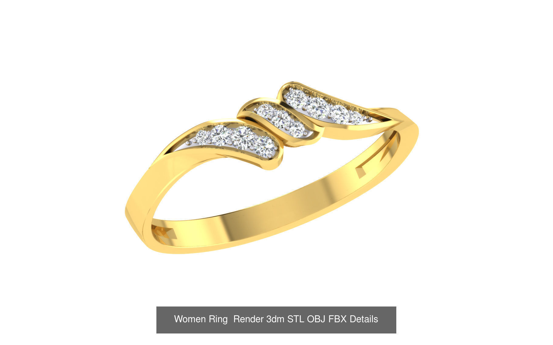 101 Women Ring Render 3dm STL OBJ FBX MGX Details Collection _105