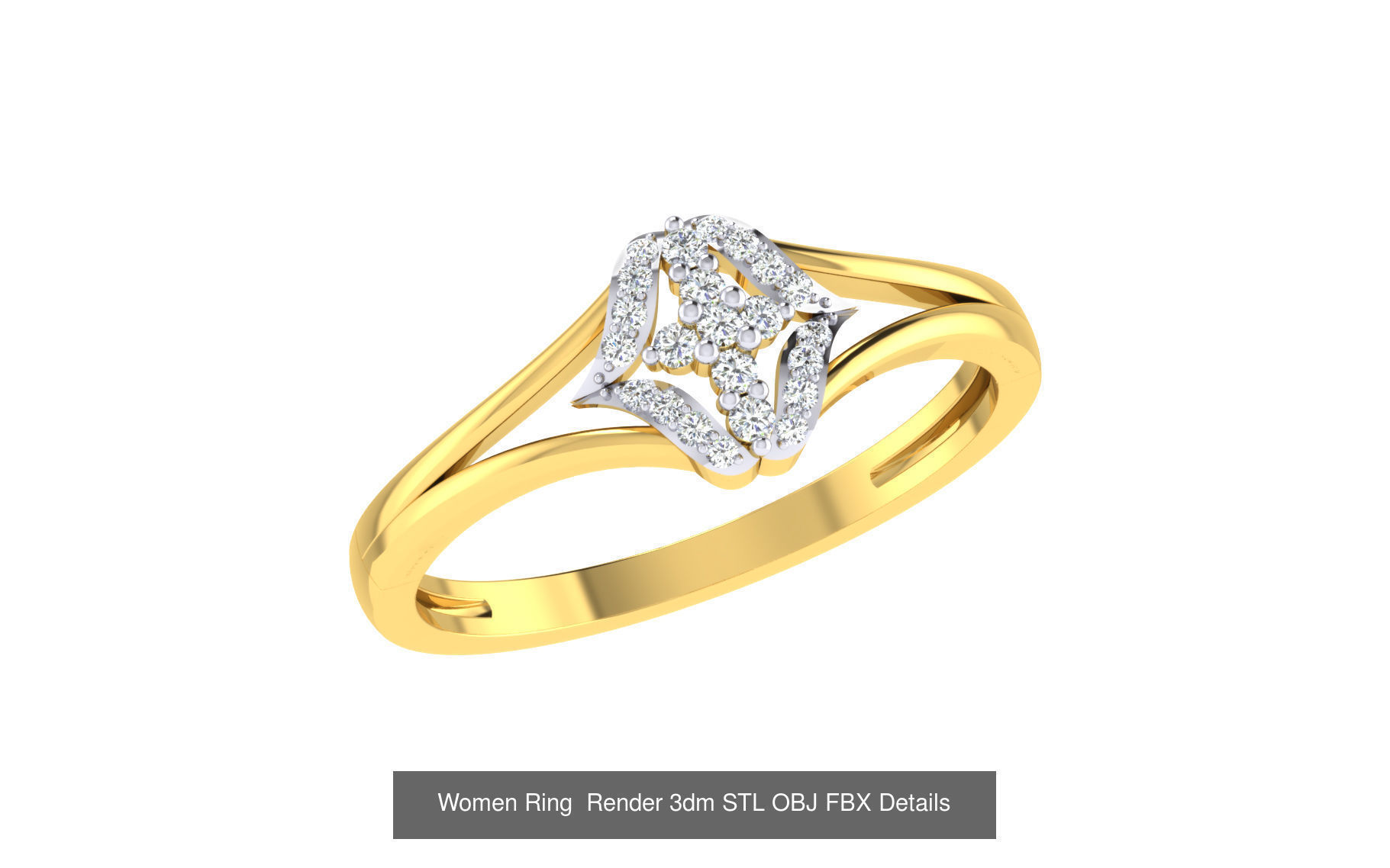 101 Women Ring Render 3dm STL OBJ FBX MGX Details Collection _27