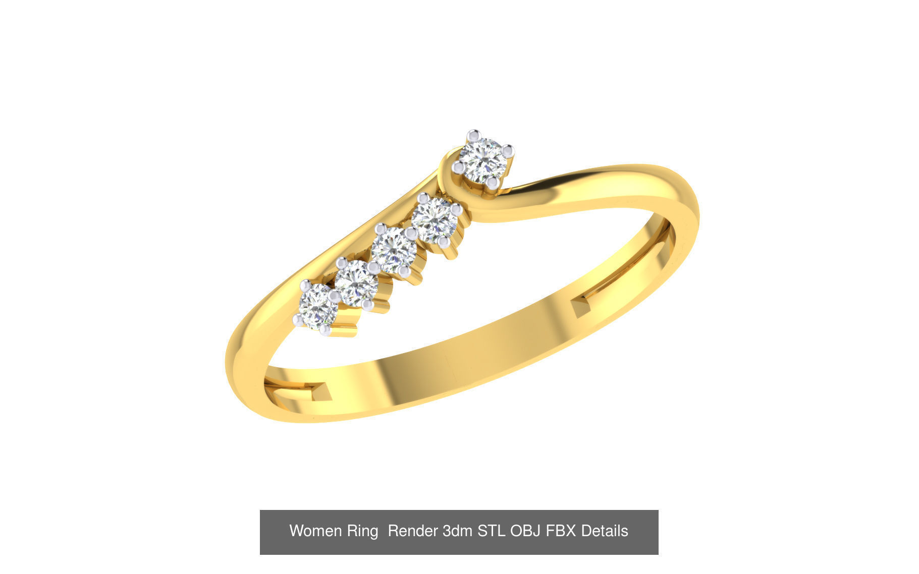 101 Women Ring Render 3dm STL OBJ FBX MGX Details Collection _110