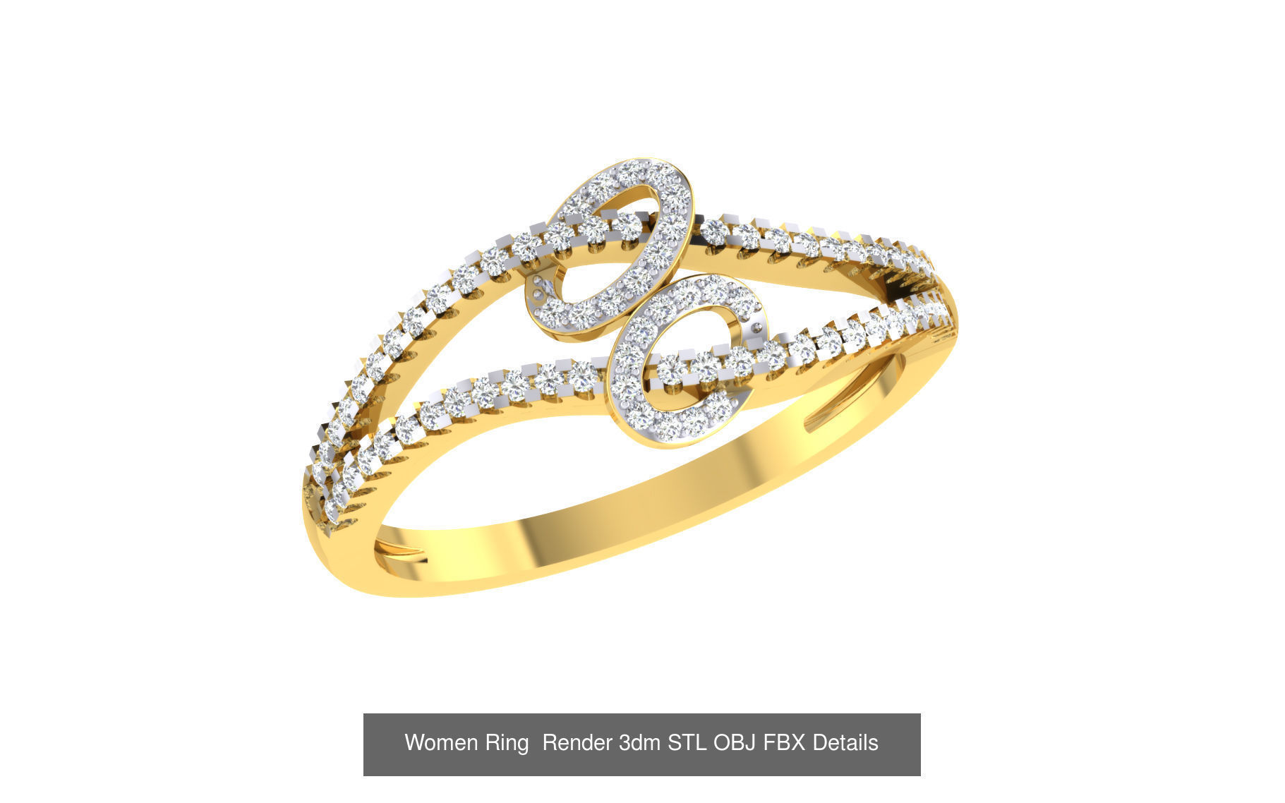 101 Women Ring Render 3dm STL OBJ FBX MGX Details Collection _26