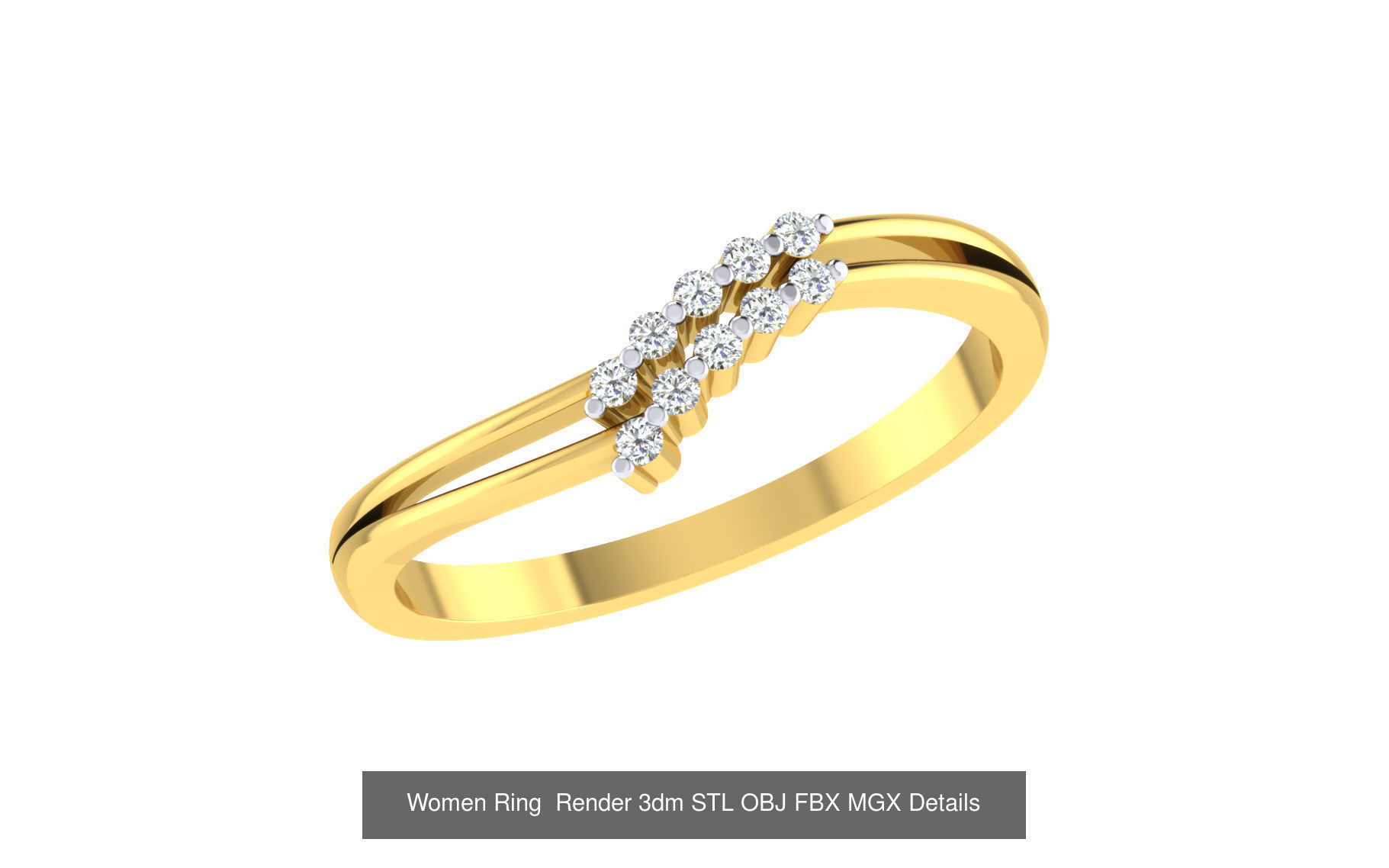 101 Women Ring Render 3dm STL OBJ FBX MGX Details Collection _30