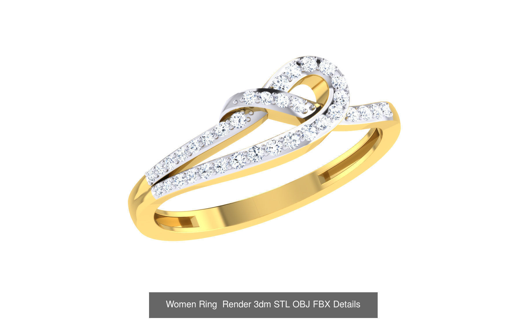 101 Women Ring Render 3dm STL OBJ FBX MGX Details Collection _88