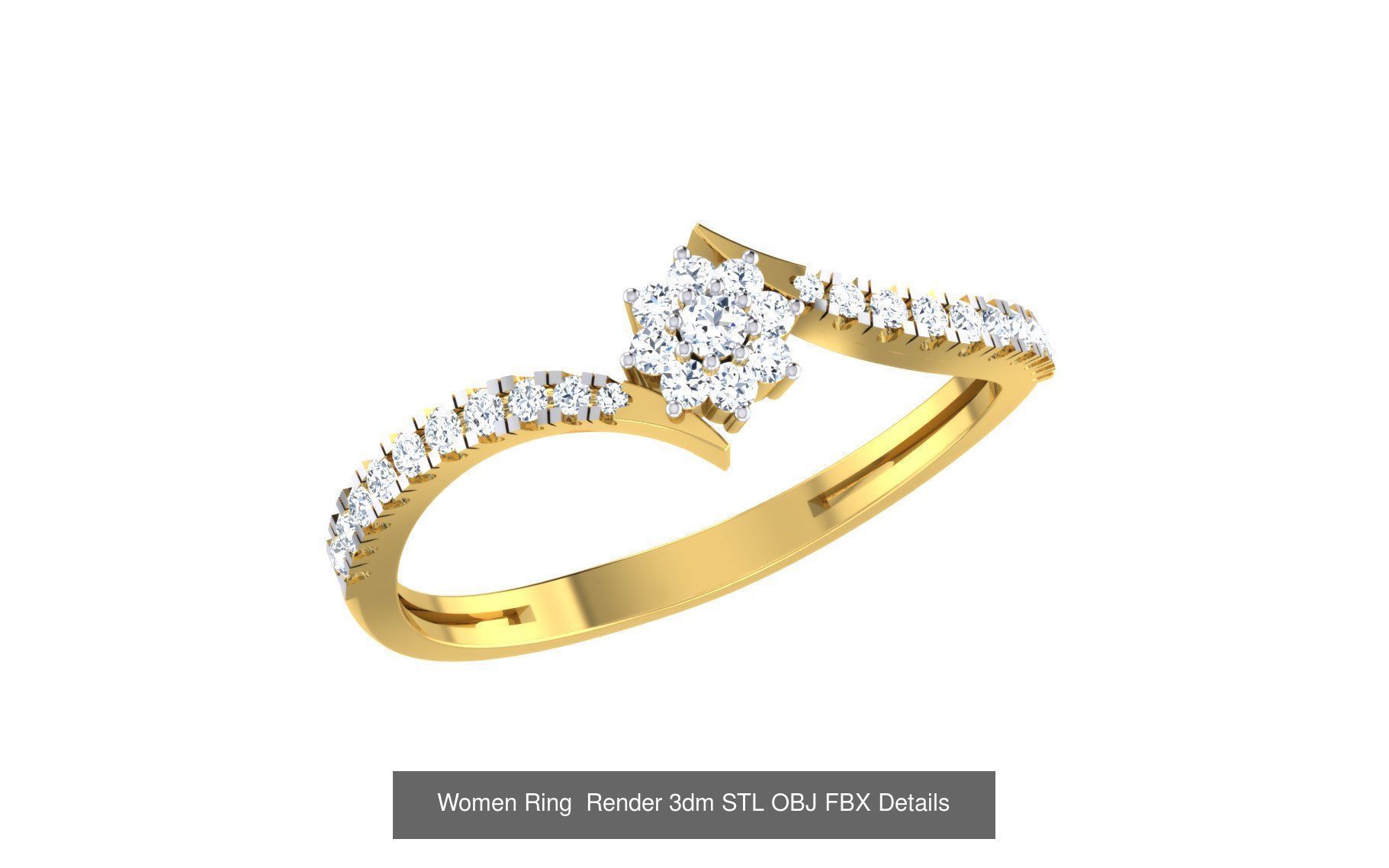 101 Women Ring Render 3dm STL OBJ FBX MGX Details Collection _67