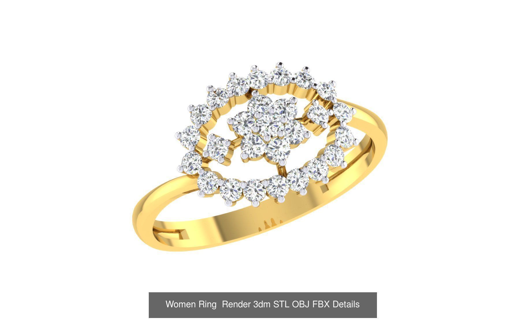 101 Women Ring Render 3dm STL OBJ FBX MGX Details Collection _102