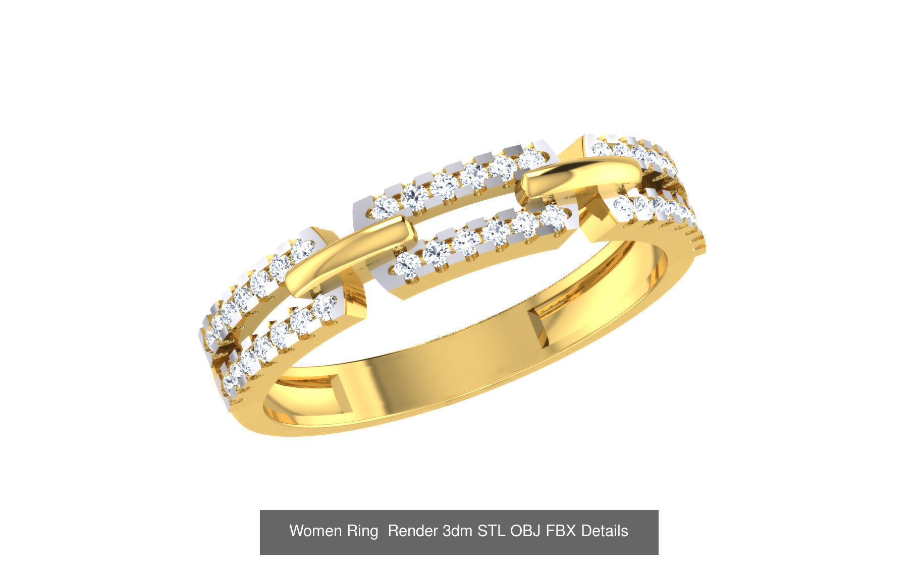 101 Women Ring Render 3dm STL OBJ FBX MGX Details Collection _74