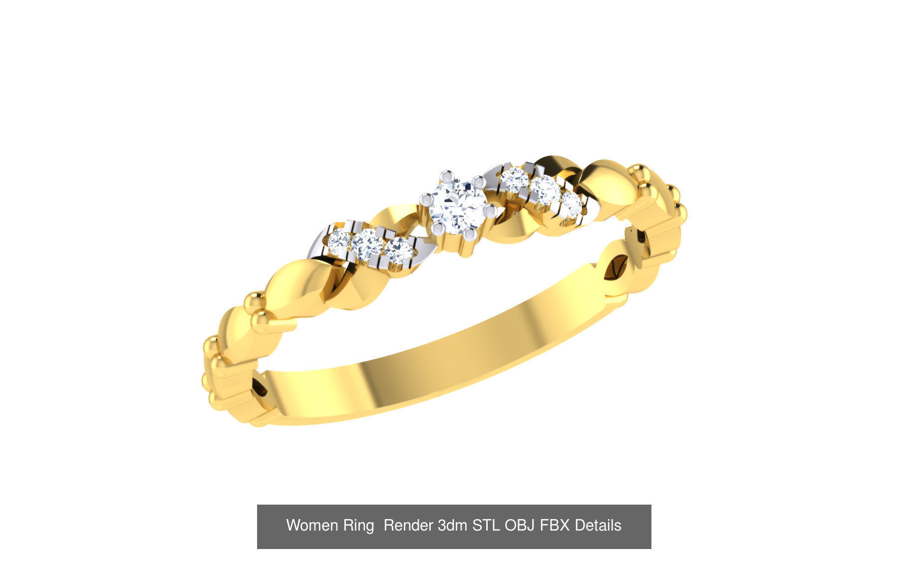 101 Women Ring Render 3dm STL OBJ FBX MGX Details Collection _104