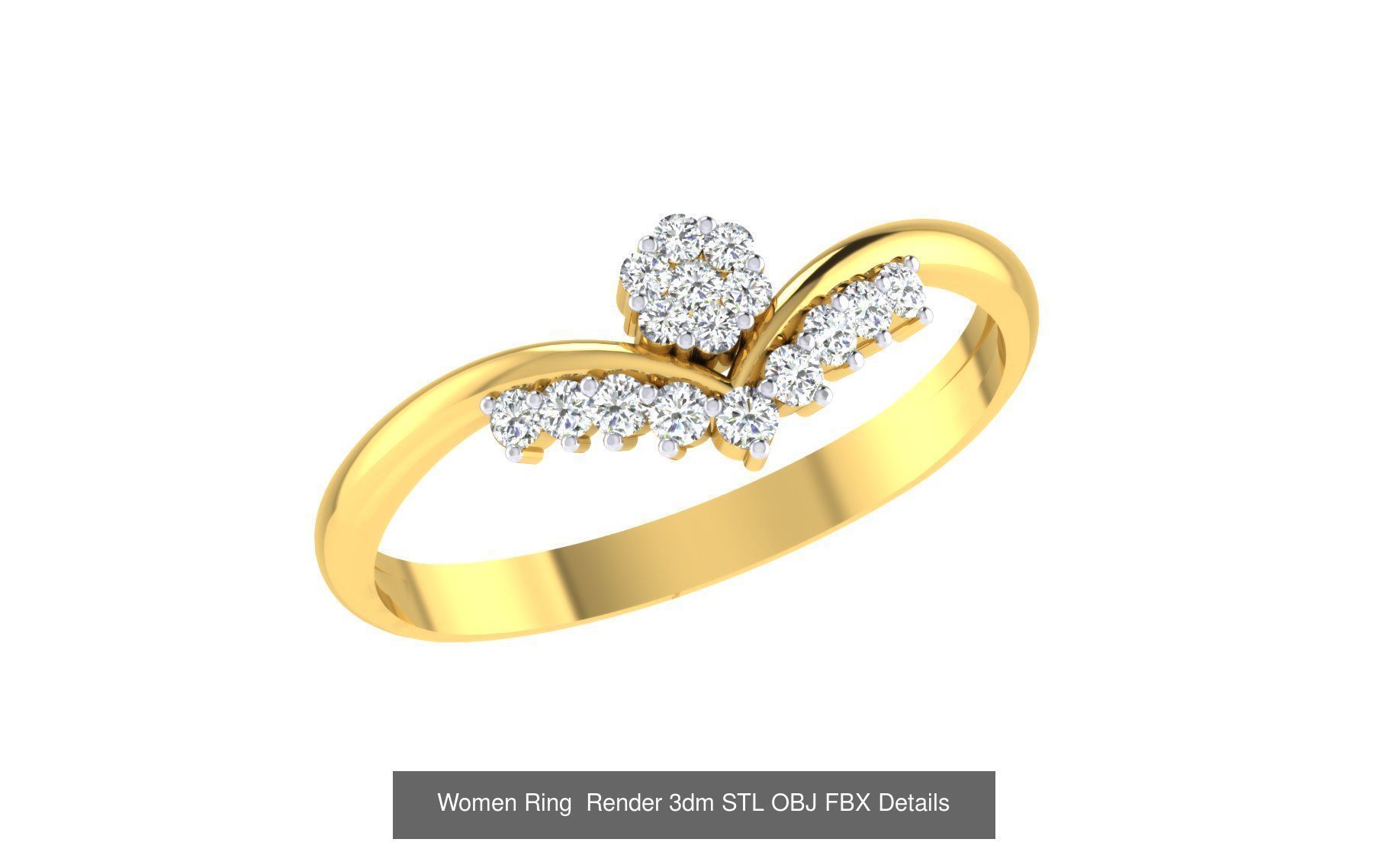 101 Women Ring Render 3dm STL OBJ FBX MGX Details Collection _103