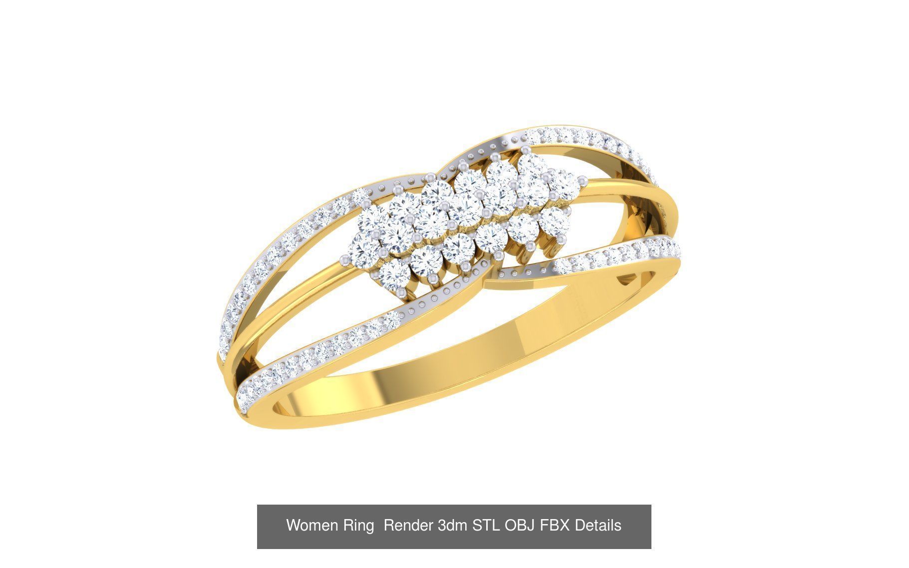 101 Women Ring Render 3dm STL OBJ FBX MGX Details Collection _127